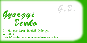 gyorgyi demko business card