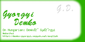 gyorgyi demko business card